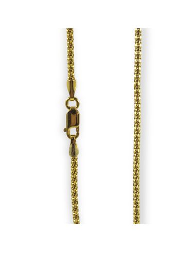 Cadena eslabón cobra 40cm oro 18k - Joyería Orocash