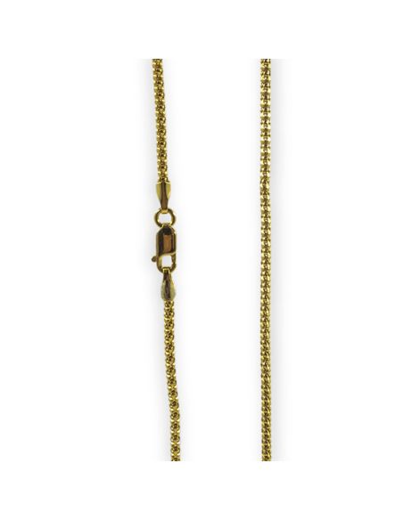 Cadena eslabón cobra 40cm oro 18k - Joyería Orocash