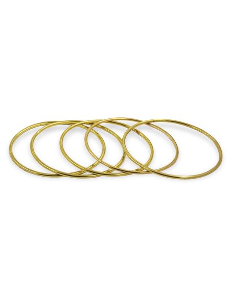 Pulsera aro liso rígida 6.7cm oro 18k - Joyería Orocash