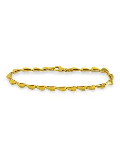 Pulsera eslabón partido 19cm oro 18k - Joyería Orocash 2