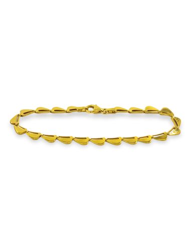 Pulsera eslabón partido 19cm oro 18k - Joyería Orocash