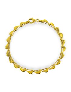 Pulsera eslabón partido 19cm oro 18k - Joyería Orocash