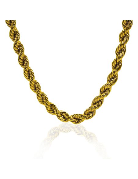 Cadena eslabón cordón mediano 78cm oro 18k - Joyería Orocash