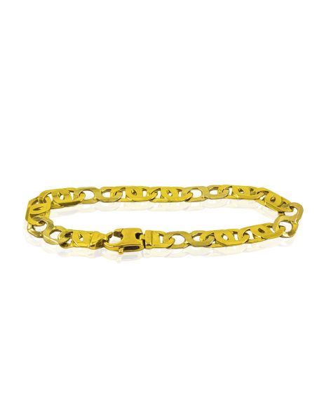 Pulsera italiana plana 20cm oro 18k - Joyería Orocash