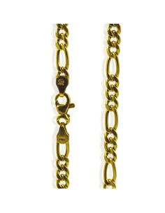 Cadena eslabón 3x1 45cm oro 18k - Joyería Orocash 2