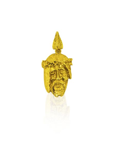 Colgante cabeza cristo 3.8cm oro 18k - Joyería Orocash