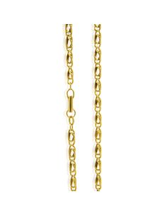 Cadena eslabón doble barbada 64cm oro 18k - Joyería Orocash 2
