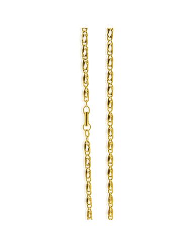 Cadena eslabón doble barbada 64cm oro 18k - Joyería Orocash