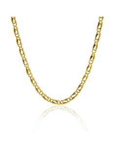 Cadena eslabón doble barbada 64cm oro 18k - Joyería Orocash