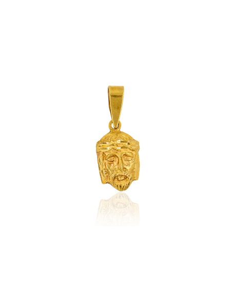 Colgante cabeza cristo 2.3cm oro 18k - Joyería Orocash