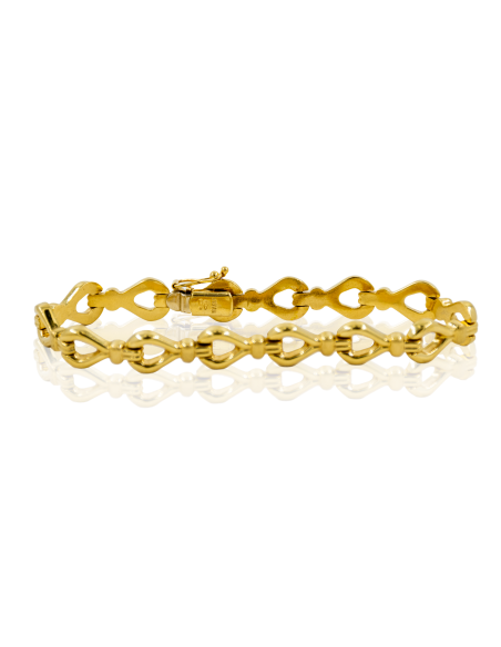 Pulsera semi rígida en ocho 17.5cm oro 18k - Joyería Orocash