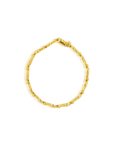 Pulsera semi rígida en ocho 17.5cm oro 18k - Joyería Orocash