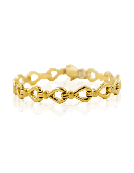 Pulsera semi rígida en ocho 17.5cm oro 18k - Joyería Orocash