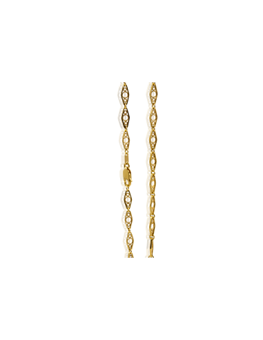 Cadena rombos circulitos dentro 45.5cm oro 18k - Joyería Orocash