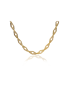 Cadena rombos circulitos dentro 45.5cm oro 18k - Joyería Orocash