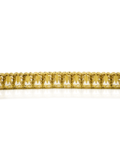 Pulsera princesa calada espigas 18cm oro 18k - Joyería Orocash 2