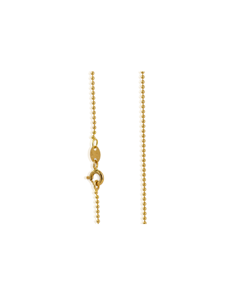 Cadena eslabón bolitas 50cm oro 18k - Joyería Orocash
