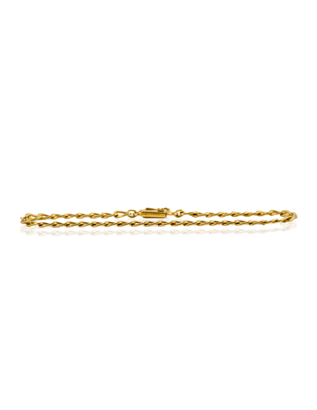 Pulsera eslabón bilbao 18cm oro 18k - Joyería Orocash