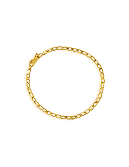 Pulsera eslabón bilbao 18cm oro 18k - Joyería Orocash