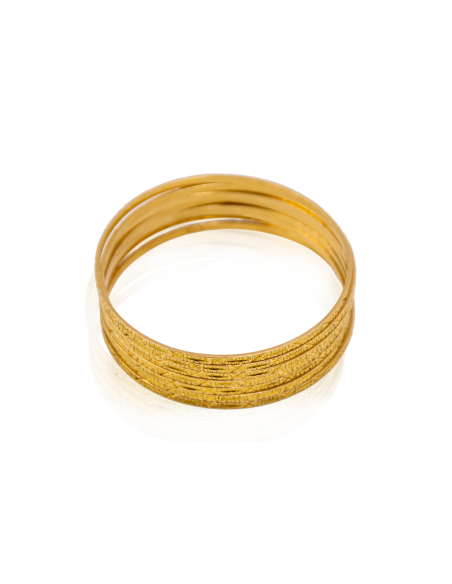 Pulsera semanario labrado en X 6.8cm oro 18k - Joyería Orocash