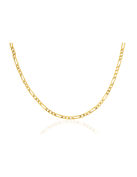 Cadena eslabón mediano 3x1 maciza 56cm oro 18k - Joyería Orocash