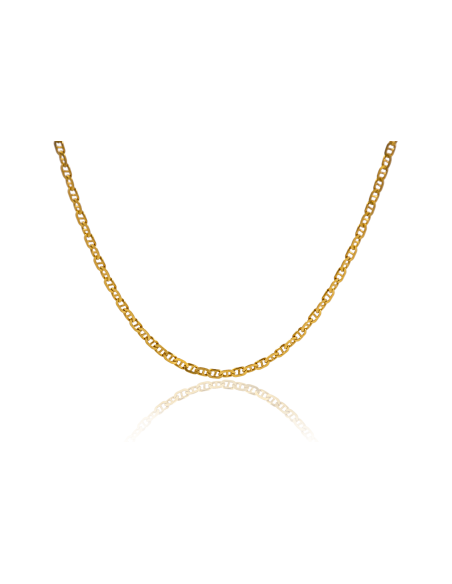 Cadena eslabón ancla plana 52cm oro 18k - Joyería Orocash
