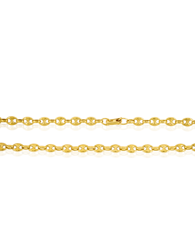 Cadena eslabón calabrote macizo 70cm oro 18k - Joyería Orocash