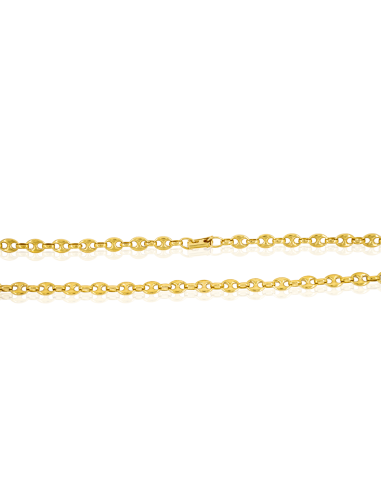 Cadena eslabón calabrote macizo 70cm oro 18k - Joyería Orocash