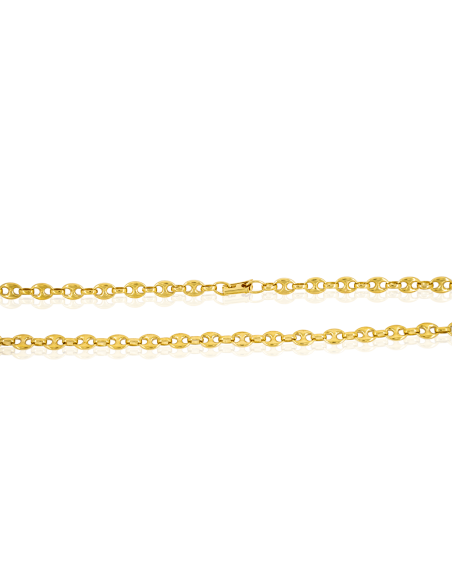 Cadena eslabón calabrote macizo 70cm oro 18k - Joyería Orocash