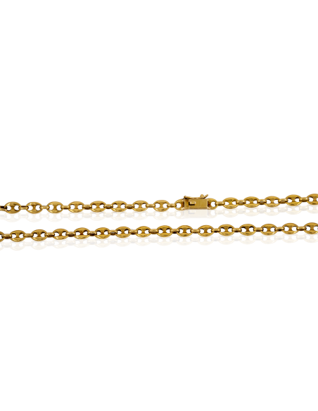 Cadena eslabón calabrote 44cm oro 18k - Joyería Orocash