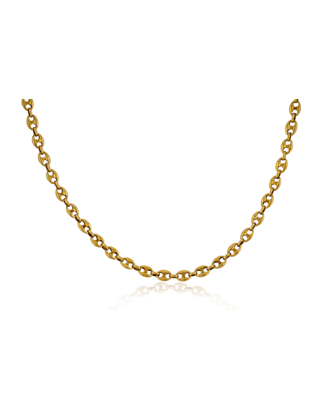 Cadena eslabón calabrote 44cm oro 18k - Joyería Orocash