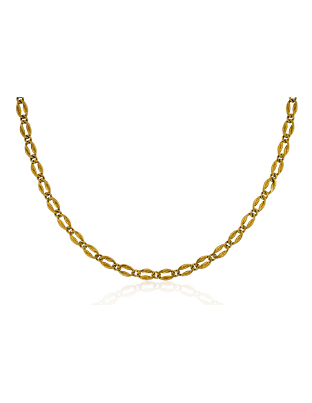 Cadena eslabón nudo abierto 46cm oro 18k - Joyería Orocash