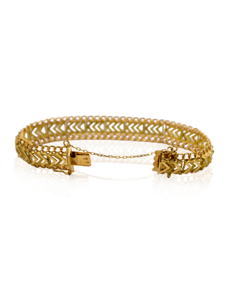 Pulsera princesa flechas c. seguridad 18cm oro 18k - Joyería Orocash