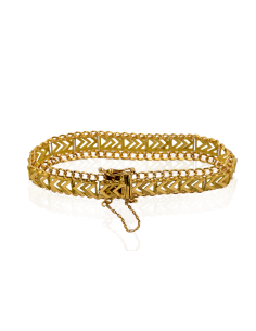Pulsera princesa flechas c. seguridad 18cm oro 18k - Joyería Orocash