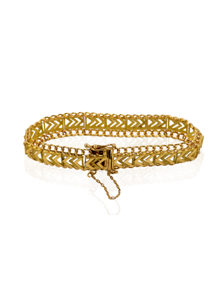 Pulsera princesa flechas c. seguridad 18cm oro 18k - Joyería Orocash