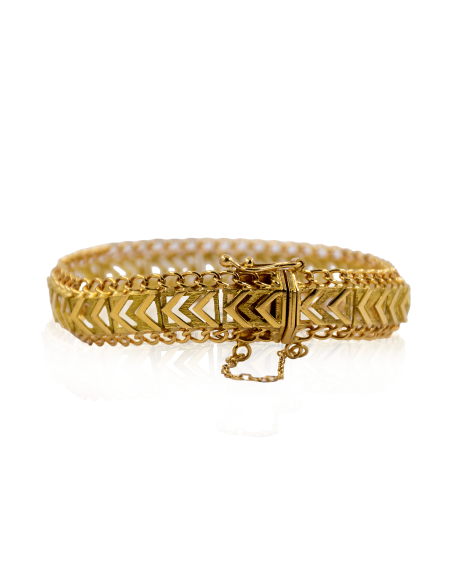 Pulsera princesa flechas c. seguridad 18cm oro 18k - Joyería Orocash