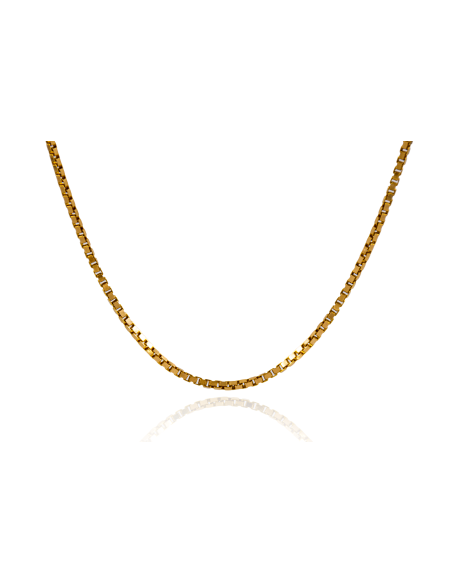 Cadena eslabón veneciana 72cm oro 18k - Joyería Orocash