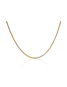 Cadena eslabón redondo 44cm oro bicolor 18k - Joyería Orocash