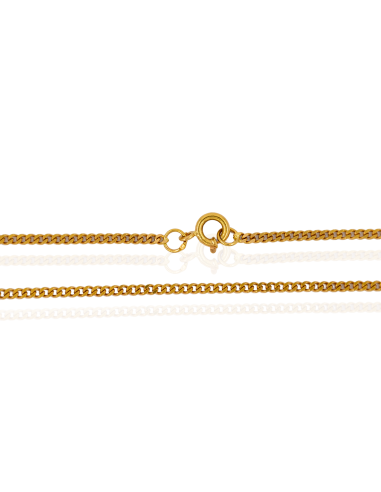 Cadena eslabón barbada maciza 45cm oro 18k - Joyería Orocash