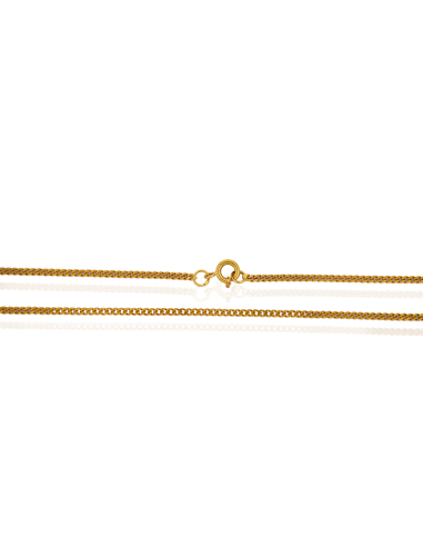 Cadena eslabón barbada maciza 45cm oro 18k - Joyería Orocash
