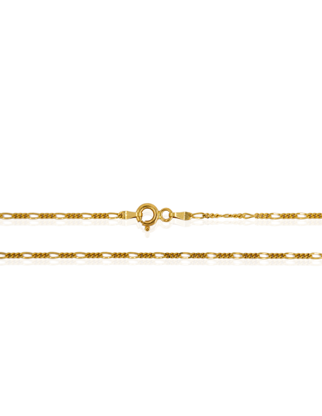 Cadena eslabón 3x1 40cm oro 18k - Joyería Orocash