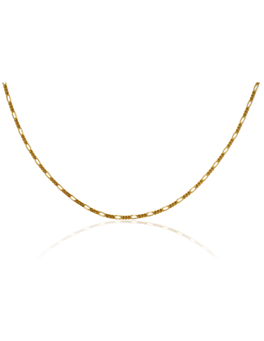 Cadena eslabón 3x1 40cm oro 18k - Joyería Orocash