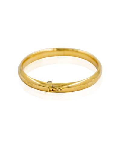 Pulsera media caña labrada 6cm oro 18k - Joyería Orocash