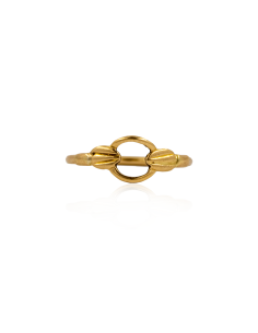 Anillo con círculo abrazado oro 18k - Joyería Orocash