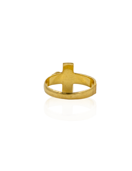 Anillo cruz con cristo oro 18k - Joyería Orocash
