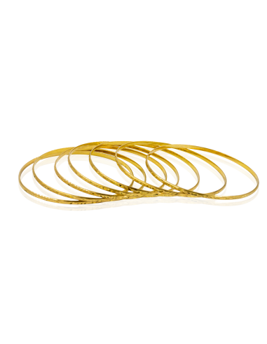 Semanario labrado brillo mate 6.8cm oro 18k - Joyería Orocash