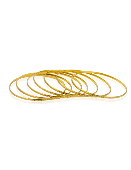 Semanario labrado brillo mate 6.8cm oro 18k - Joyería Orocash