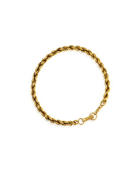 Pulsera eslabón cordón mediano 20cm oro 18k - Joyería Orocash