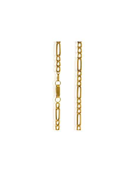 Cadena eslabón 3x1 62cm oro 18k - Joyería Orocash