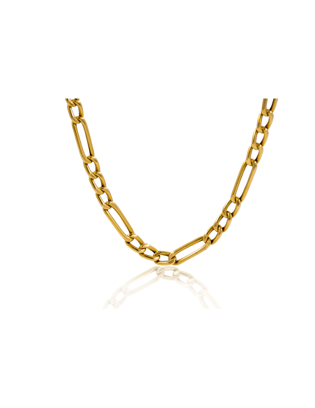 Cadena eslabón 3x1 62cm oro 18k - Joyería Orocash